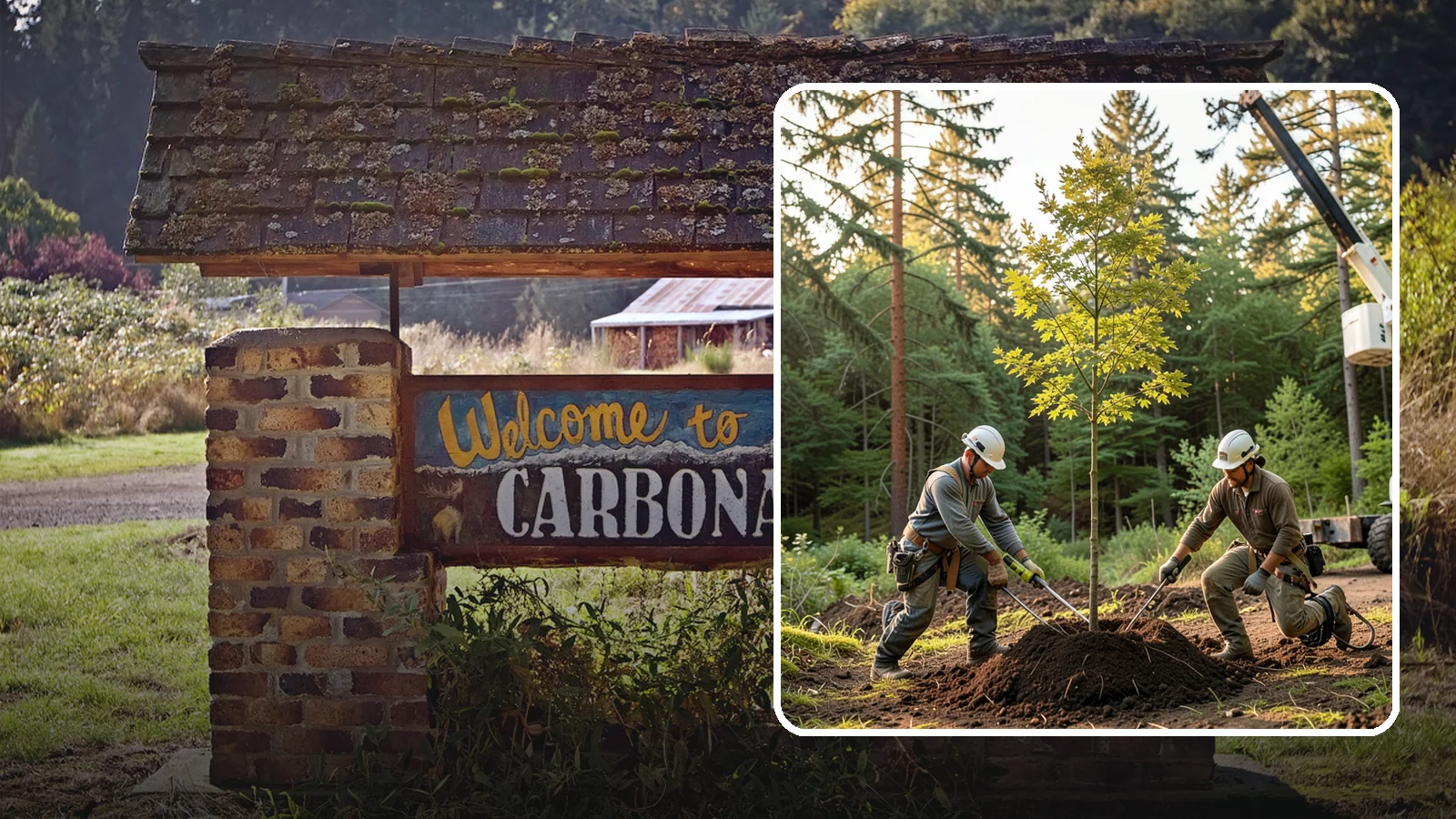 Tree replacement in Carbonado, Pierce County, WA - The replanting of trees to replace those removed.