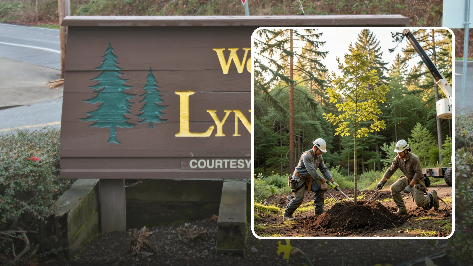 Tree replacement in Lynnwood, Snohomish County, WA - The replanting of trees to replace those removed.