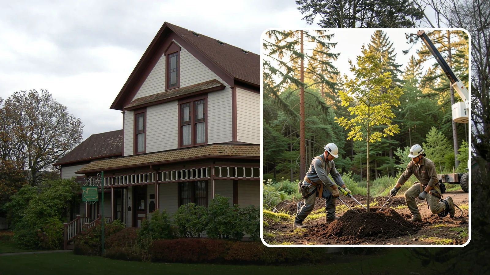 Tree replacement in Sumner, Pierce County, WA - The replanting of trees to replace those removed.