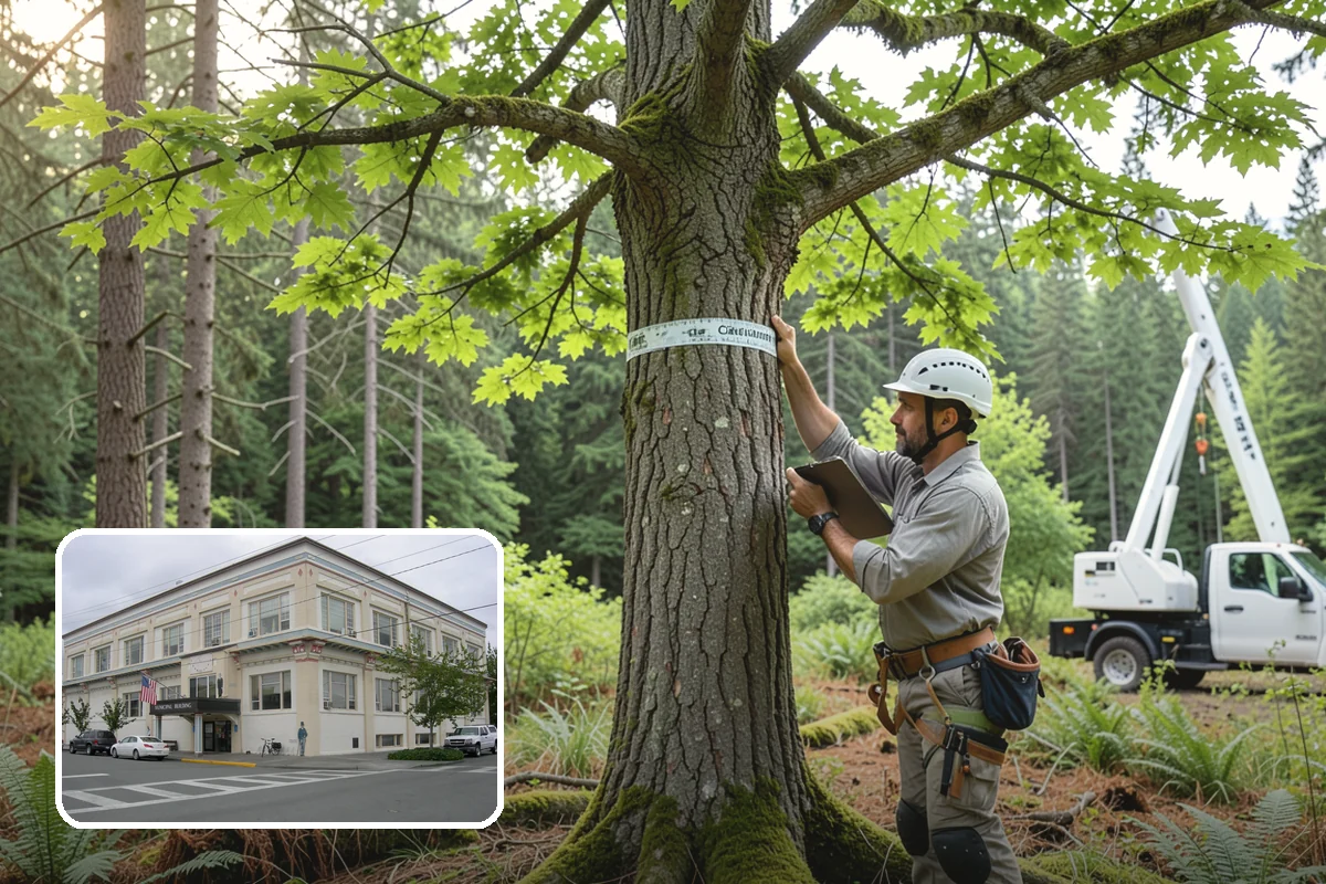 Tree risk assessment in Anacortes, Skagit County, WA - Supports long-term tree health and stability