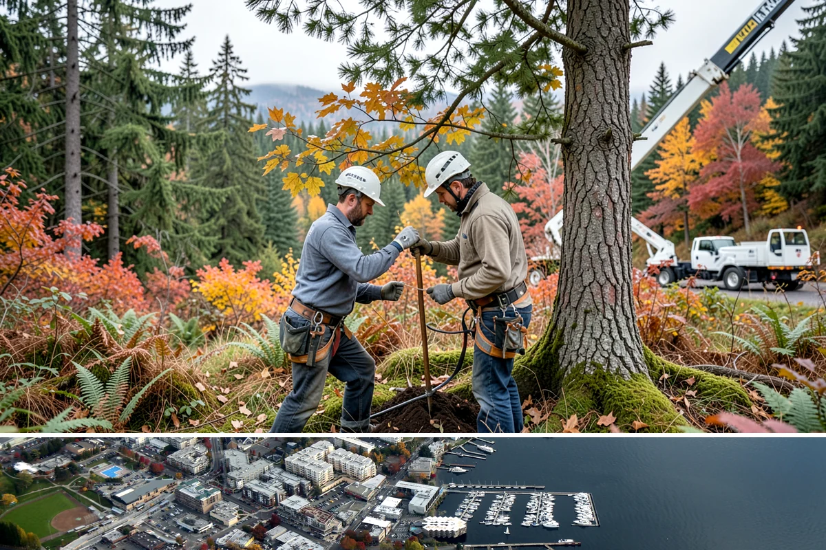 Tree risk assessment in Kirkland, King County, WA - This assessment can be performed year-round in the Puget Sound climate but may require adjusted scheduling for frozen ground that...