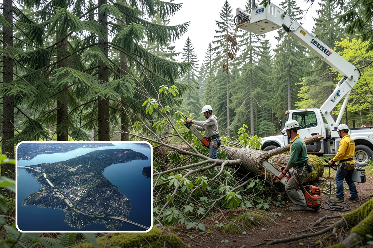 Tree risk assessment in Mercer Island, King County, WA - Supports long-term tree health and stability