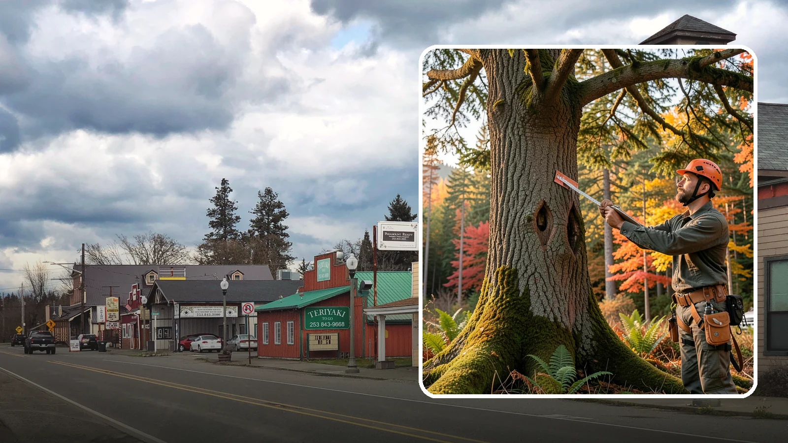 Tree risk assessment in Roy, Pierce County, WA - A structured assessment of the likelihood and consequences of tree failure.
