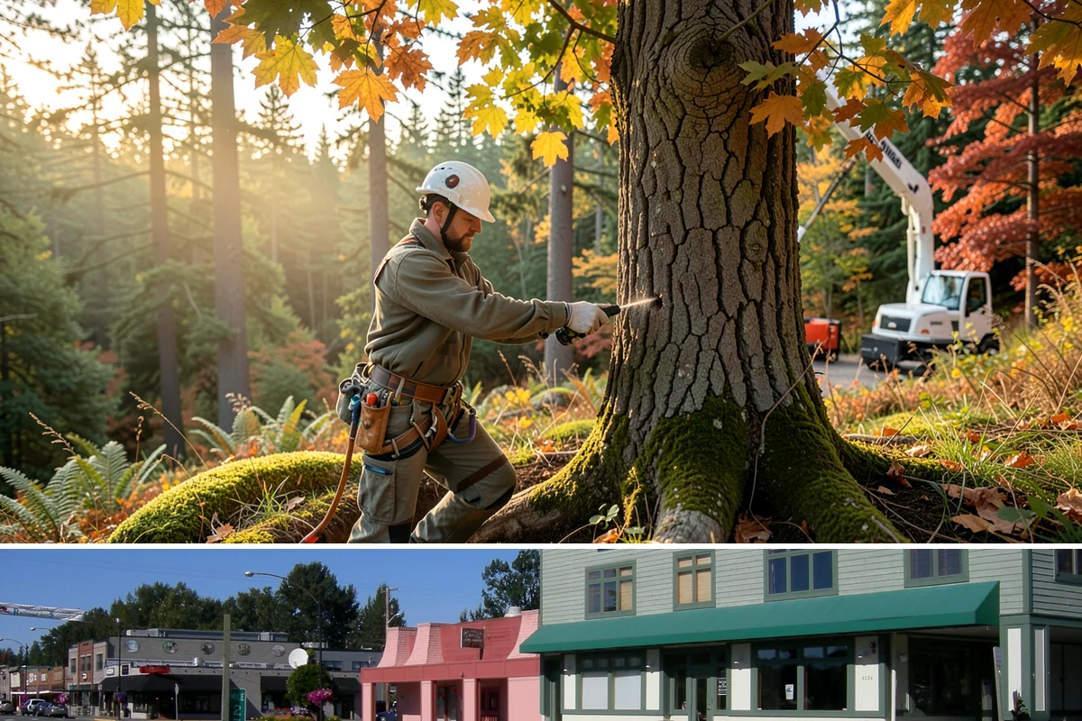 Tree risk assessment in Snoqualmie, King County, WA - This assessment can be performed year-round in the Puget Sound climate but may require adjusted scheduling for frozen ground that...