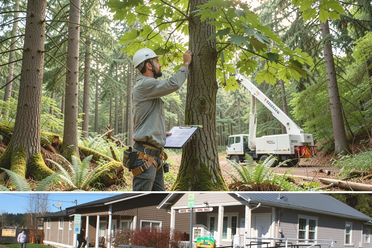 Tree risk assessment in South Prairie, Pierce County, WA - This assessment can be performed year-round in the Puget Sound climate but may require adjusted scheduling for frozen ground that...