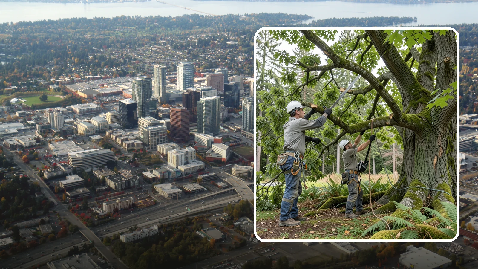 Tree Trimming in Bellevue, King County, WA - The selective trimming of branches to maintain a tree's size, shape, and clearance.