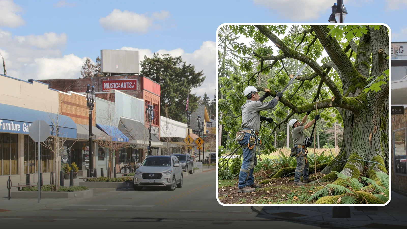 Tree Trimming in Bothell, King County, WA - The selective trimming of branches to maintain a tree's size, shape, and clearance.