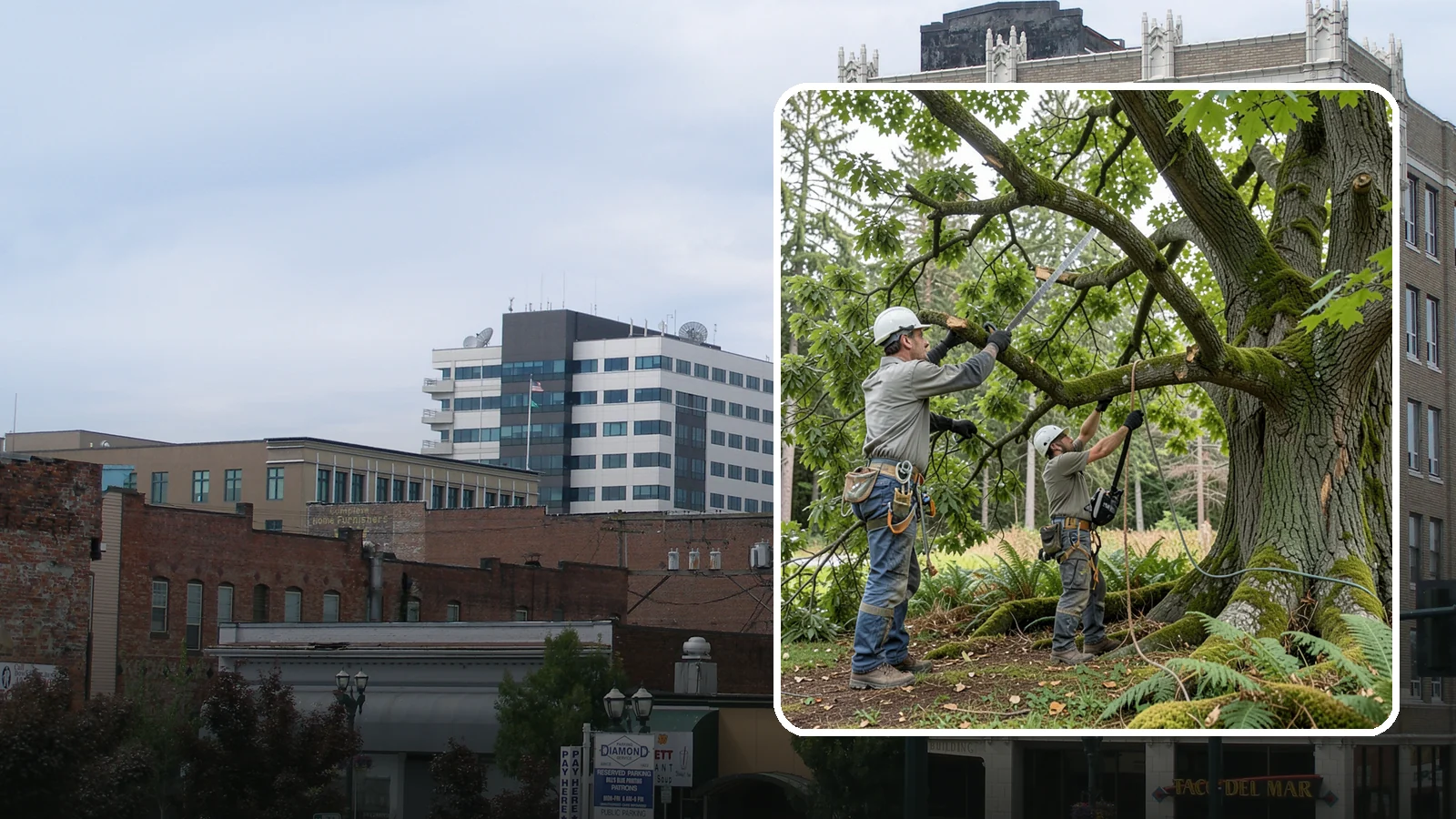 Tree Trimming in Everett, Snohomish County, WA - The selective trimming of branches to maintain a tree's size, shape, and clearance.