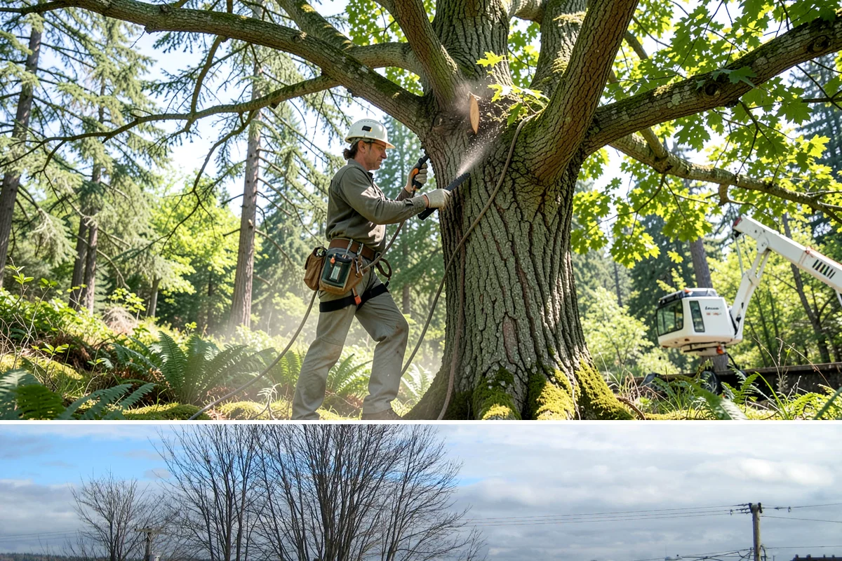 Tree Trimming in Langley, Island County, WA - Work follows recognized arboricultural standards matched to seasonal timing sensitivities inherent to each tree species in the...