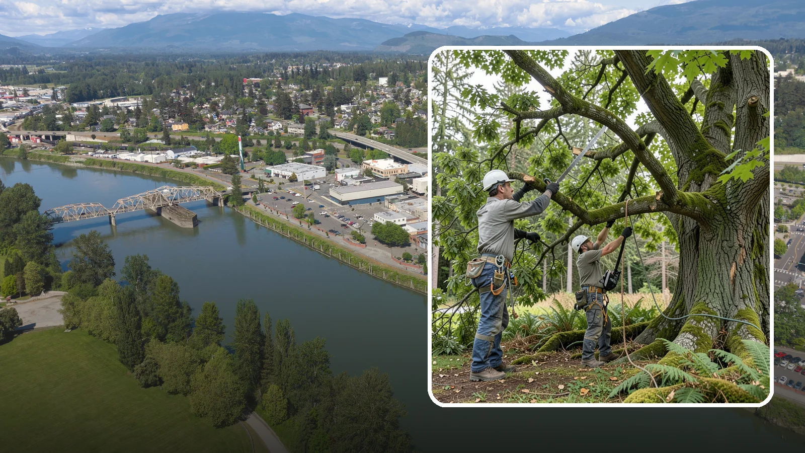 Tree Trimming in Mount Vernon, Skagit County, WA - The selective trimming of branches to maintain a tree's size, shape, and clearance.