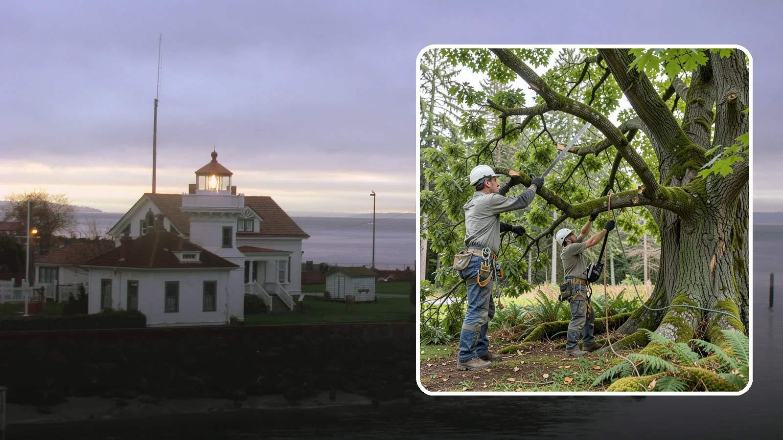 Tree Trimming in Mukilteo, Snohomish County, WA - The selective trimming of branches to maintain a tree's size, shape, and clearance.