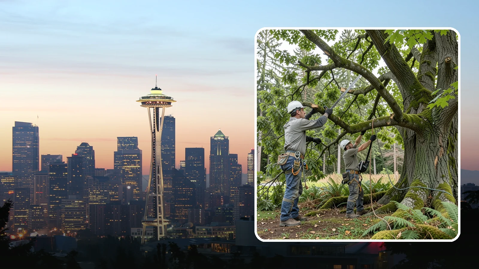 Tree Trimming in Seattle, King County, WA - The selective trimming of branches to maintain a tree's size, shape, and clearance.