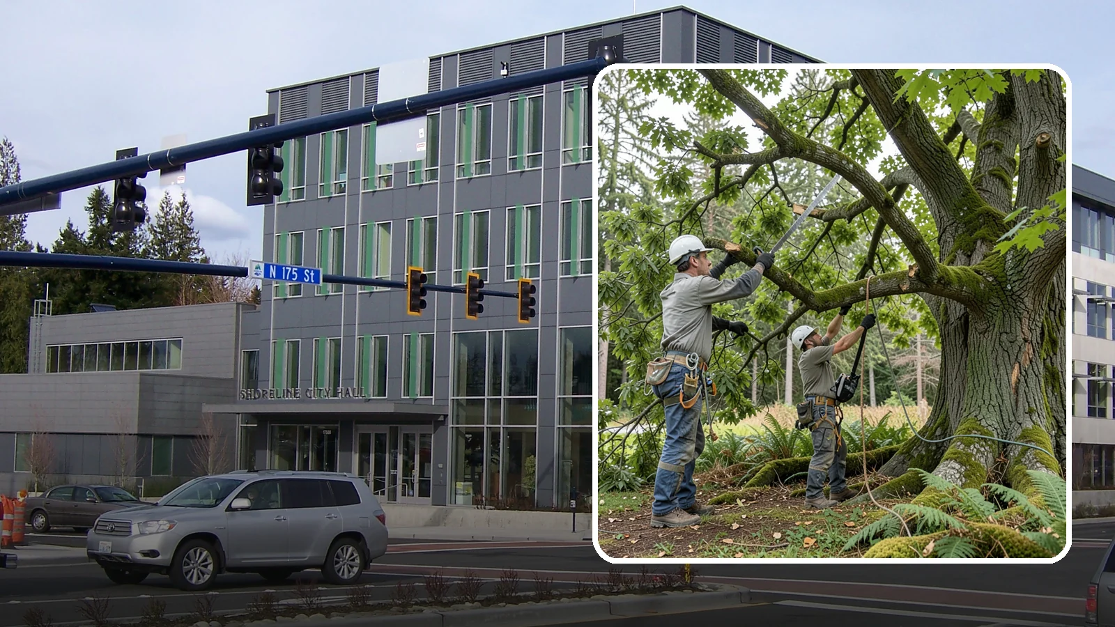 Tree Trimming in Shoreline, King County, WA - The selective trimming of branches to maintain a tree's size, shape, and clearance.