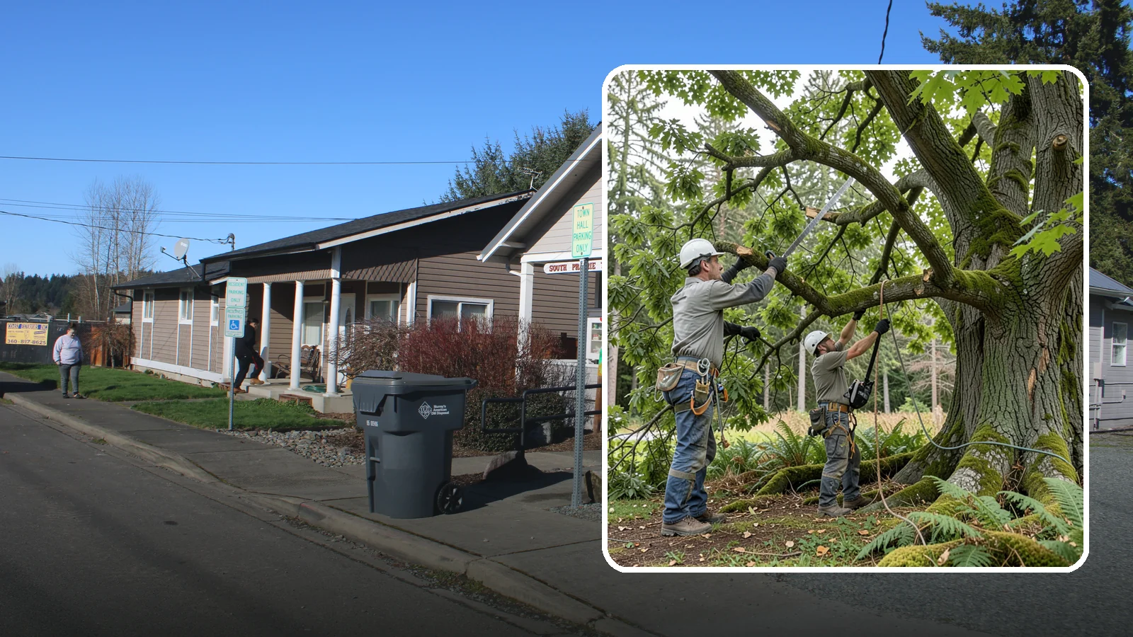 Tree Trimming in South Prairie, Pierce County, WA - The selective trimming of branches to maintain a tree's size, shape, and clearance.