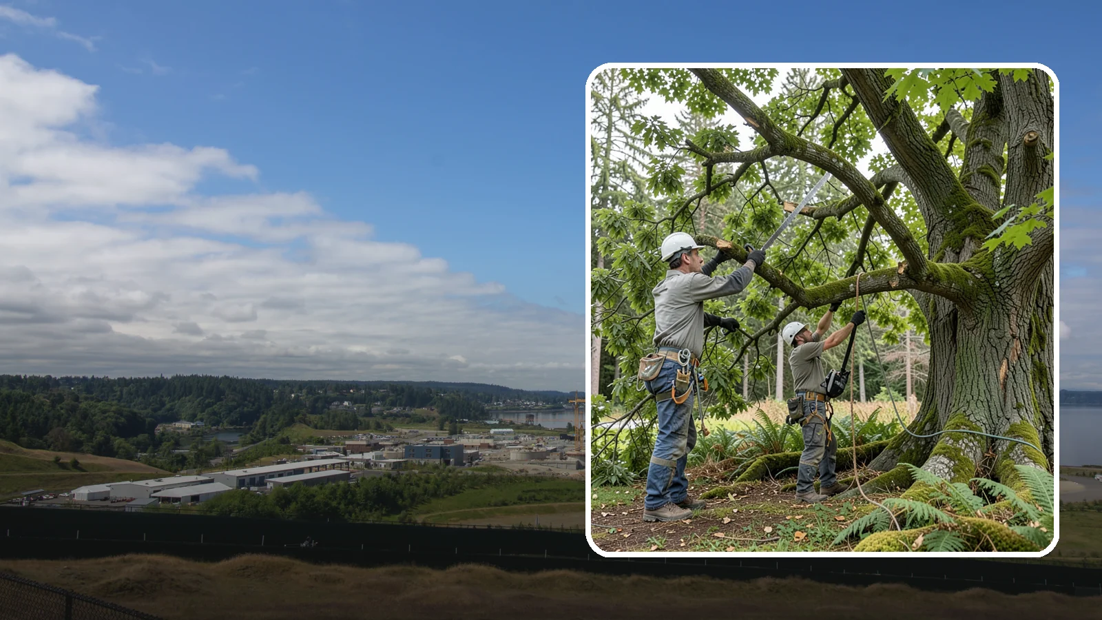 Tree Trimming in University Place, Pierce County, WA - The selective trimming of branches to maintain a tree's size, shape, and clearance.