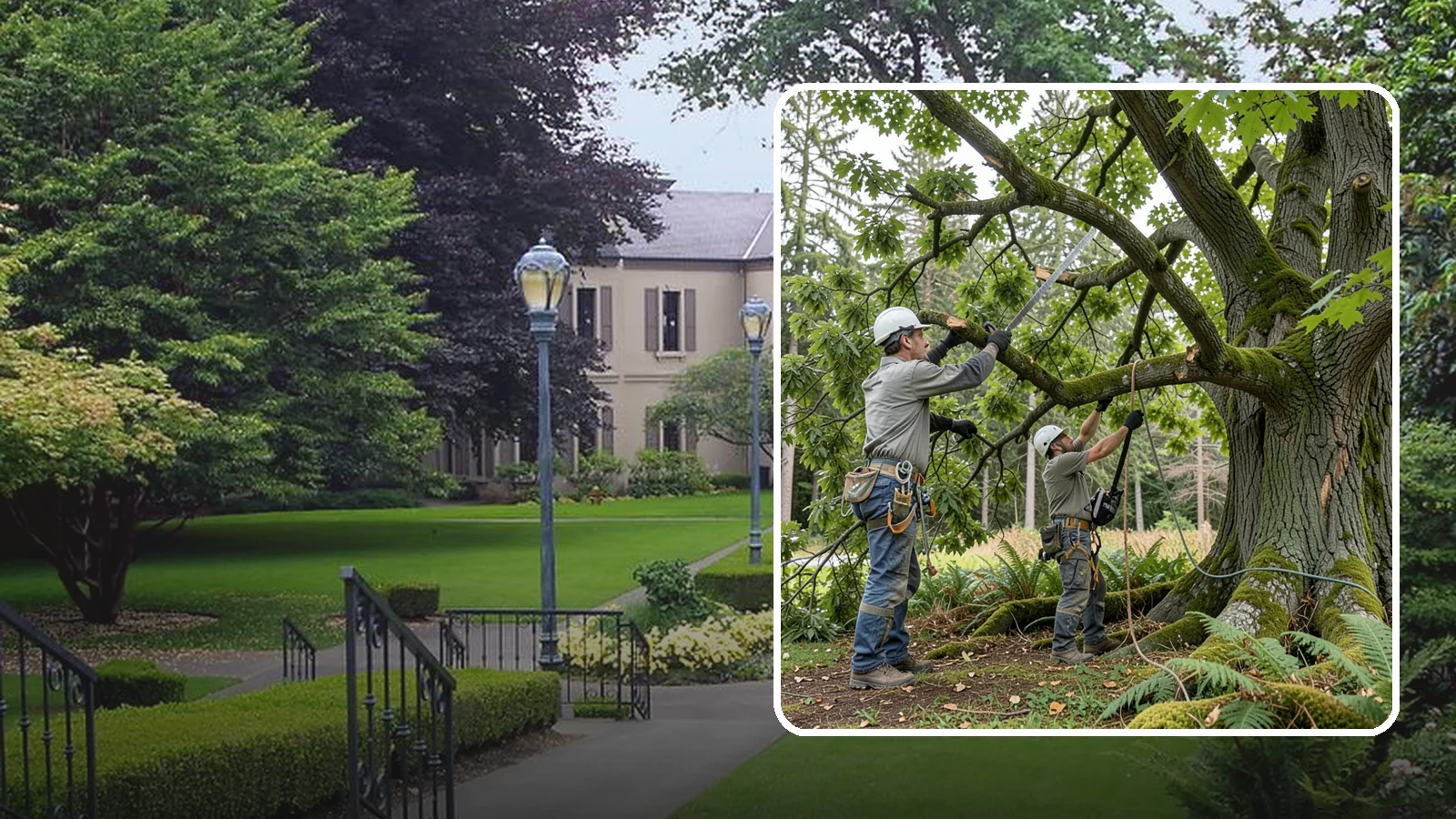Tree Trimming in Woodinville, King County, WA - The selective trimming of branches to maintain a tree's size, shape, and clearance.