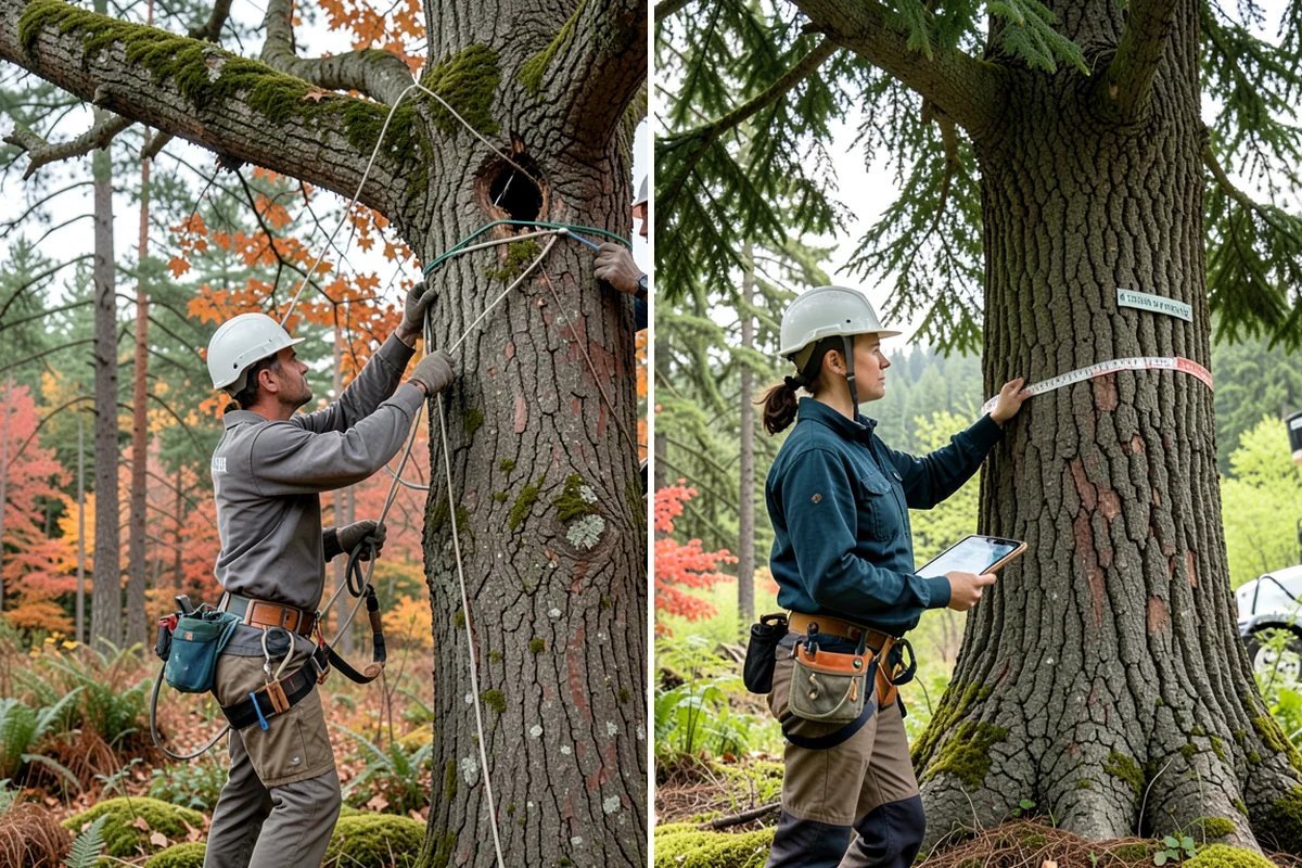 Underbrush clearing in Arlington, Snohomish County, WA - Assess the site and mark features to protect