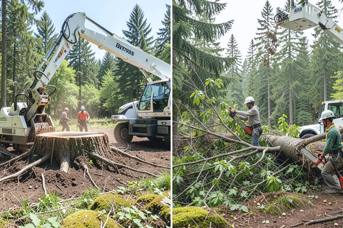 Underbrush clearing in Auburn, King County, WA - Assess the site and mark features to protect