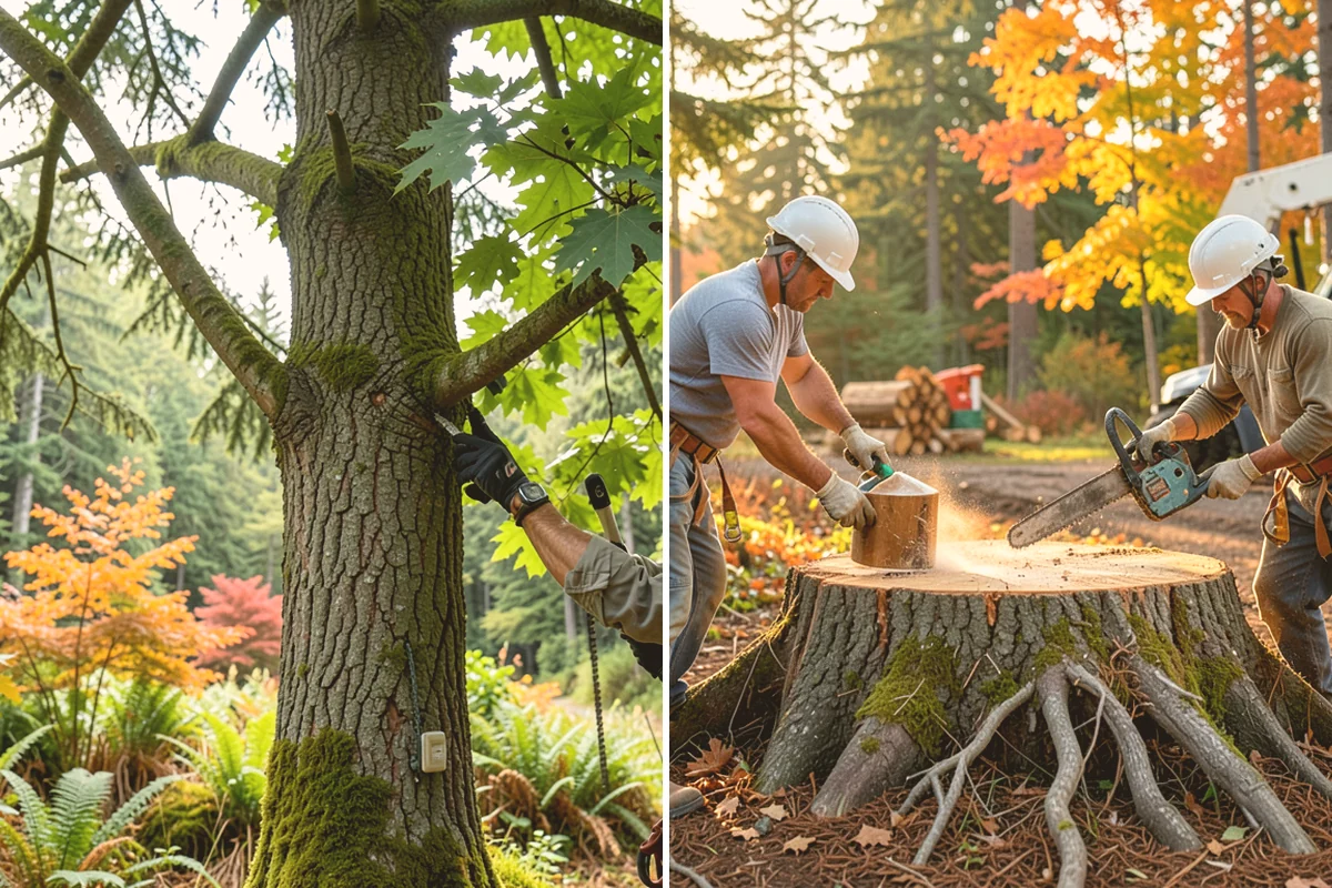 Underbrush clearing in Bothell, King County, WA - Assess the site and mark features to protect