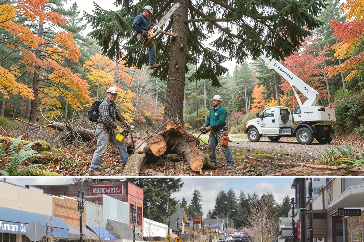 Underbrush clearing in Bothell, King County, WA - This work can generally be performed year-round in the Puget Sound region but may require special equipment or timing...