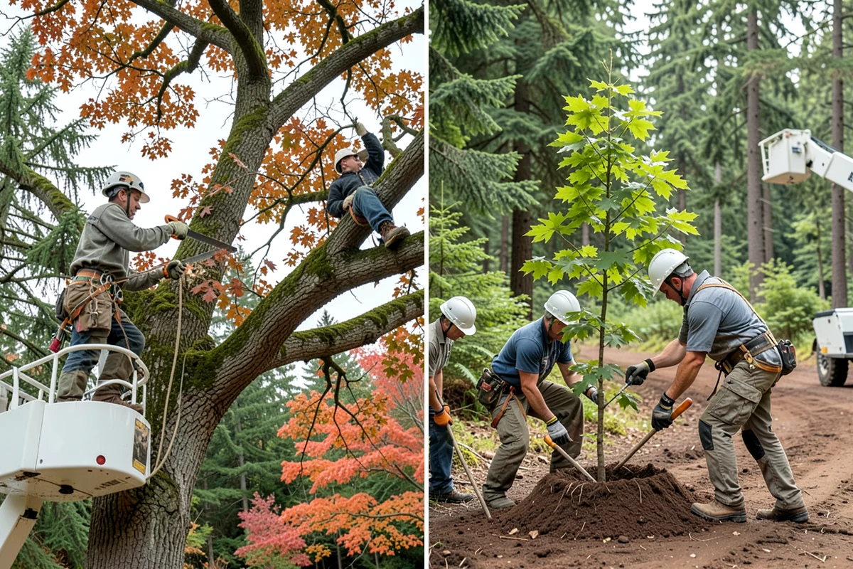 Underbrush clearing in Clyde Hill, King County, WA - Assess the site and mark features to protect