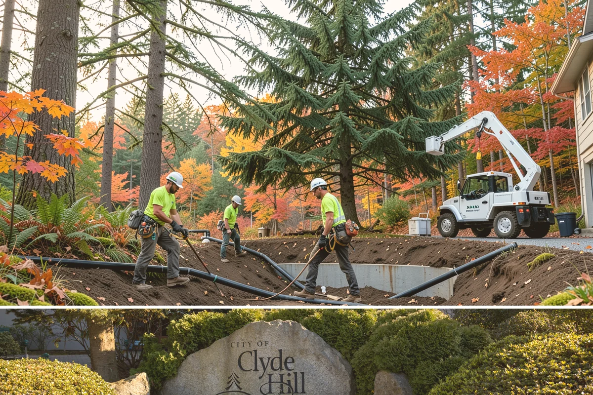 Underbrush clearing in Clyde Hill, King County, WA - This work can generally be performed year-round in the Puget Sound region but may require special equipment or timing...