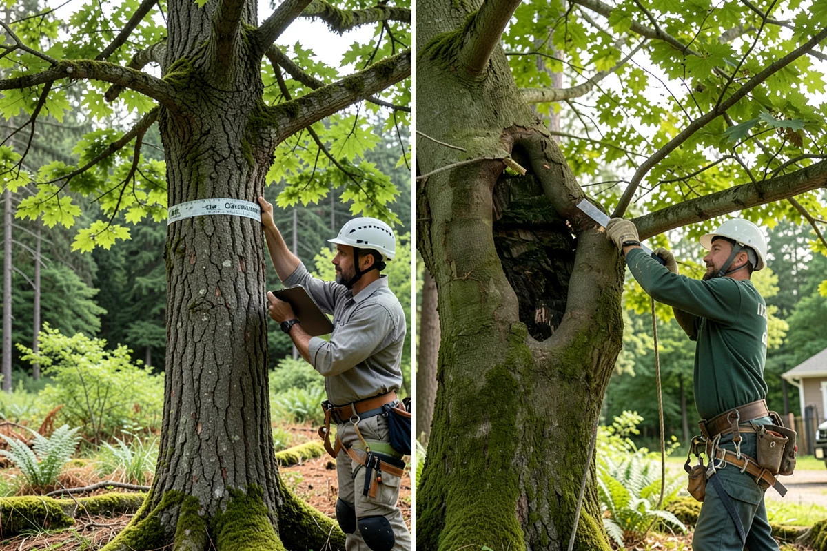 Underbrush clearing in DuPont, Pierce County, WA - Assess the site and mark features to protect