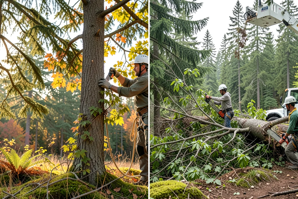 Underbrush clearing in Fircrest, Pierce County, WA - Assess the site and mark features to protect