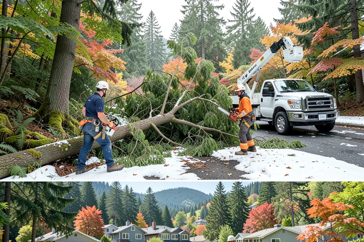 Underbrush clearing in Fircrest, Pierce County, WA - This work can generally be performed year-round in the Puget Sound region but may require special equipment or timing...
