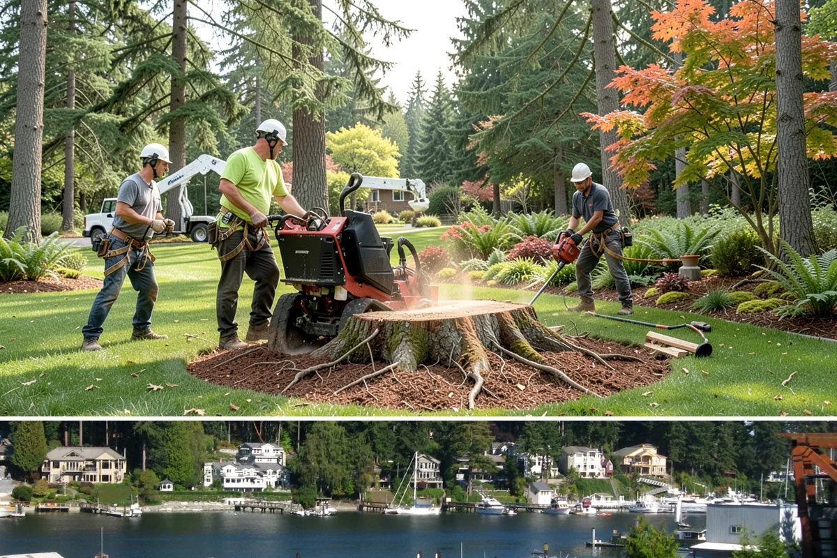 Underbrush clearing in Gig Harbor, Pierce County, WA - This work can generally be performed year-round in the Puget Sound region but may require special equipment or timing...
