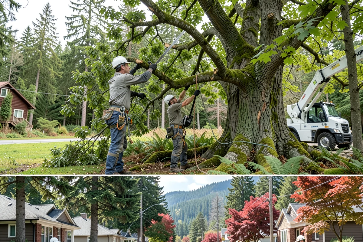 Underbrush clearing in Hunts Point, King County, WA - This work can generally be performed year-round in the Puget Sound region but may require special equipment or timing...