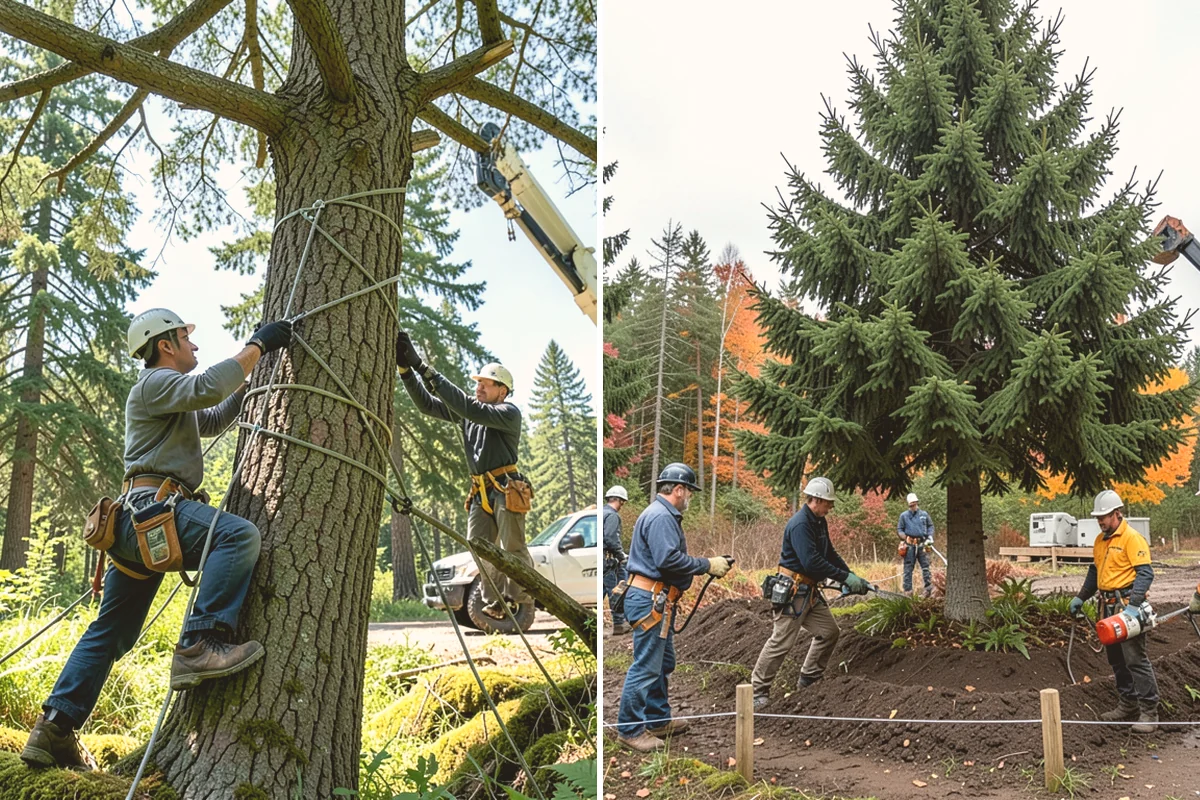 Underbrush clearing in Index, Snohomish County, WA - Assess the site and mark features to protect