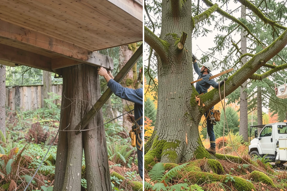 Underbrush clearing in Kent, King County, WA - Assess the site and mark features to protect