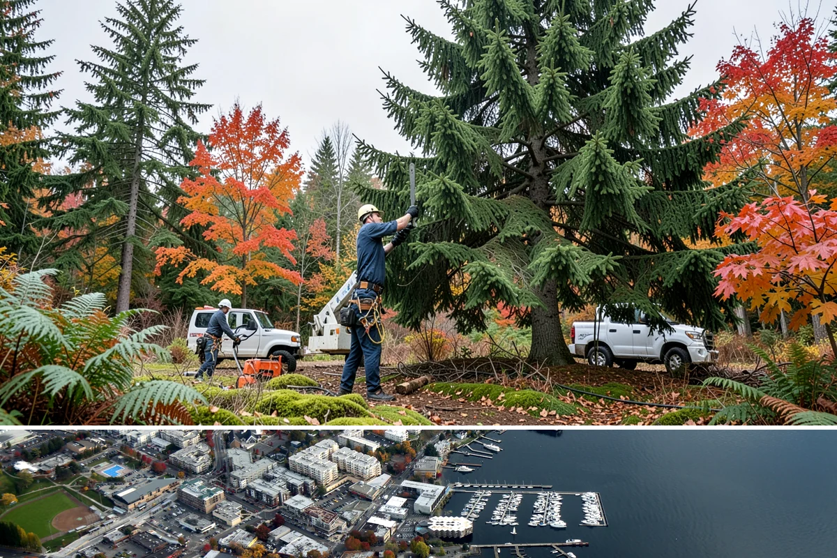 Underbrush clearing in Kirkland, King County, WA - This work can generally be performed year-round in the Puget Sound region but may require special equipment or timing...