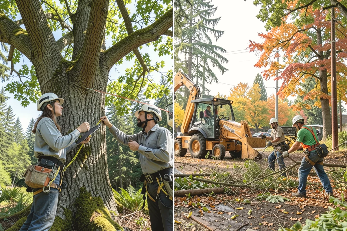 Underbrush clearing in La Conner, Skagit County, WA - Assess the site and mark features to protect