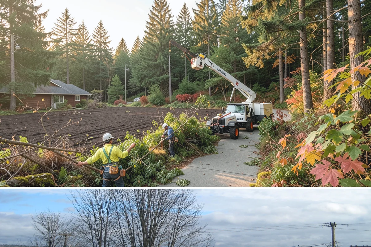 Underbrush clearing in Langley, Island County, WA - This work can generally be performed year-round in the Puget Sound region but may require special equipment or timing...