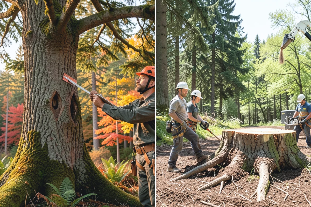 Underbrush clearing in Marysville, Snohomish County, WA - Assess the site and mark features to protect