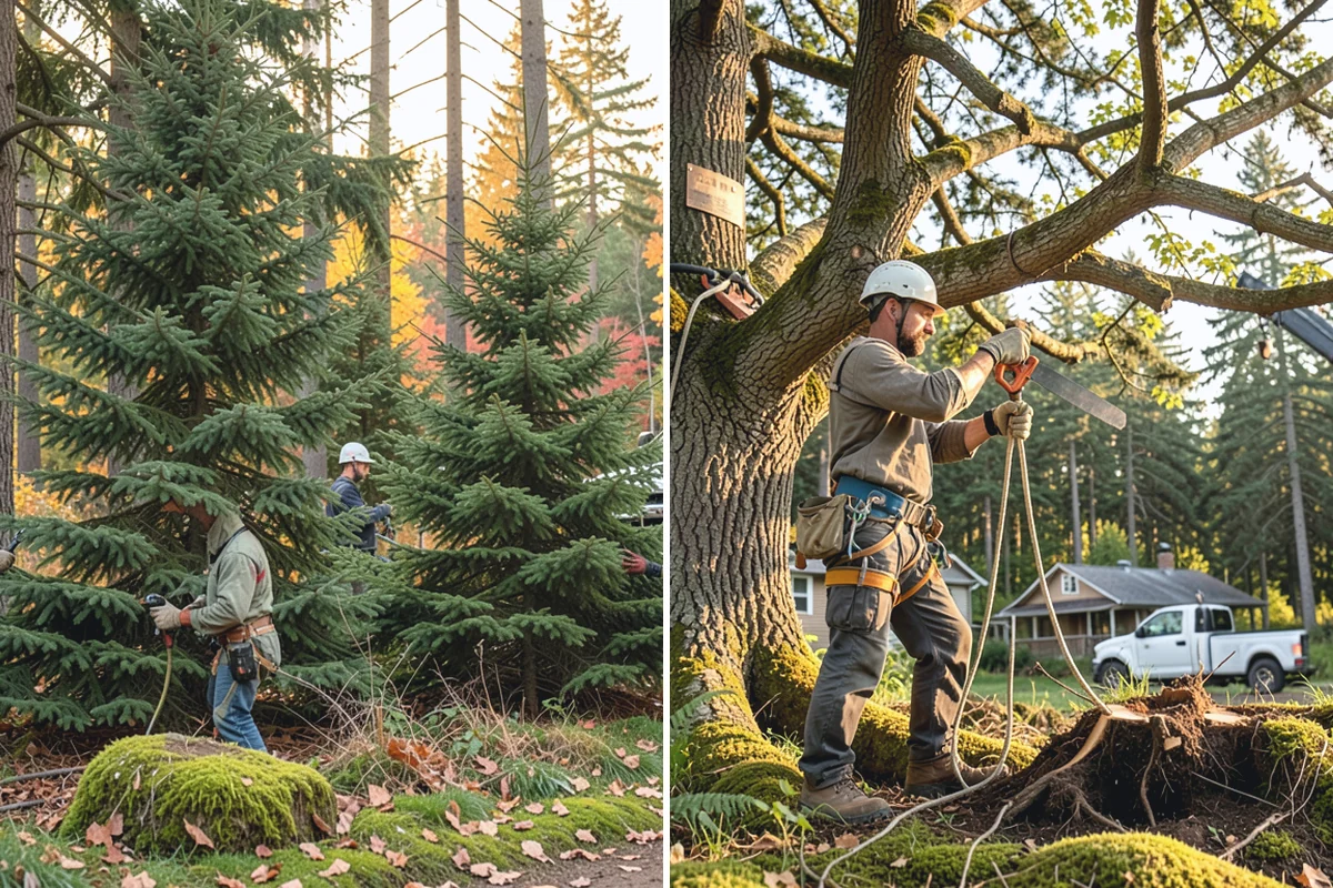 Underbrush clearing in Medina, King County, WA - Assess the site and mark features to protect