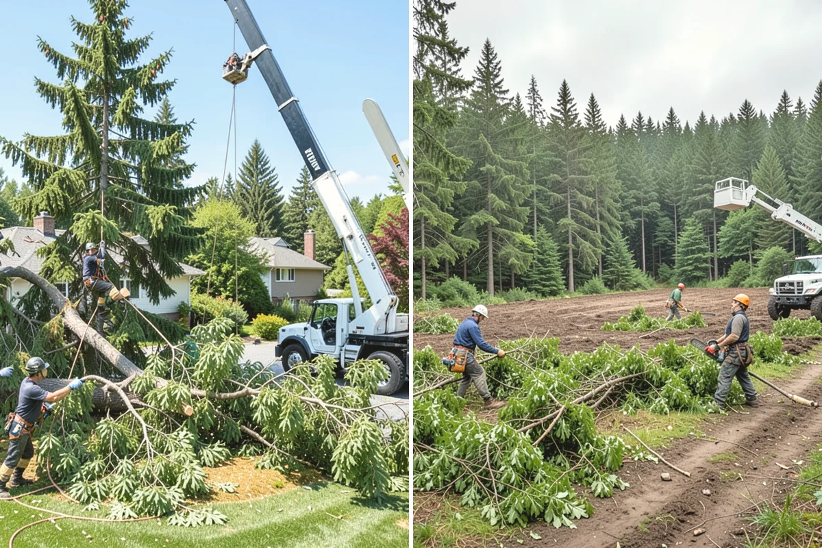 Underbrush clearing in Mercer Island, King County, WA - Assess the site and mark features to protect