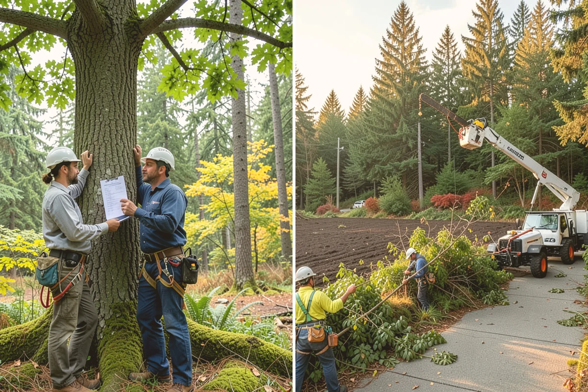 Underbrush clearing in Orting, Pierce County, WA - Assess the site and mark features to protect