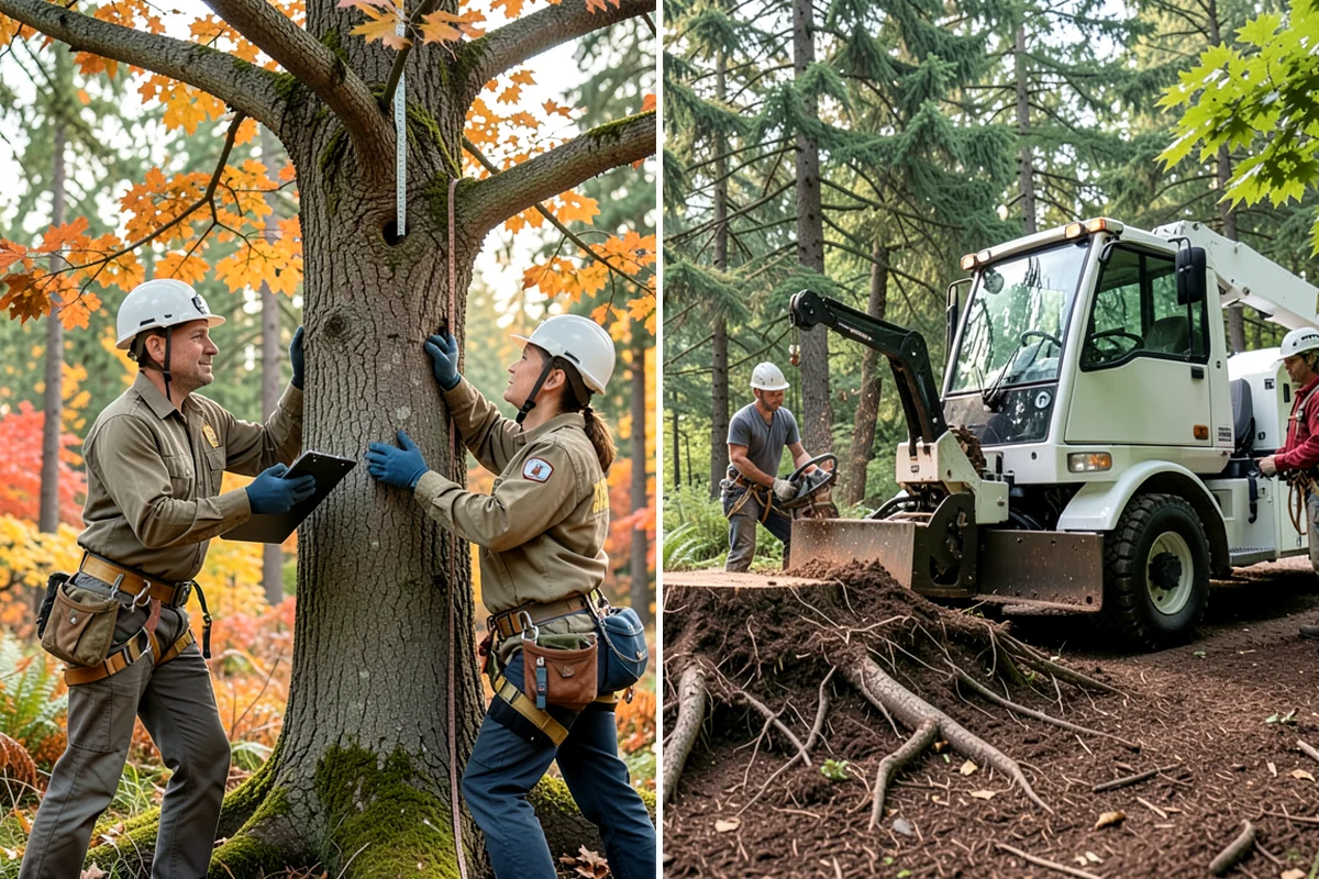Underbrush clearing in Pacific, King County, WA - Assess the site and mark features to protect