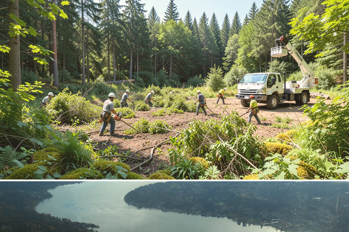Underbrush clearing in Sammamish, King County, WA - This work can generally be performed year-round in the Puget Sound region but may require special equipment or timing...