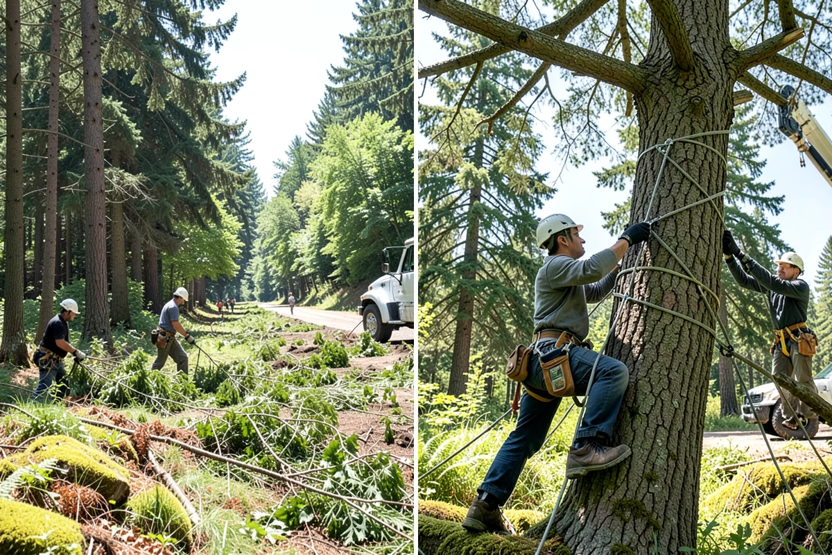Underbrush clearing in Seattle, King County, WA - Assess the site and mark features to protect
