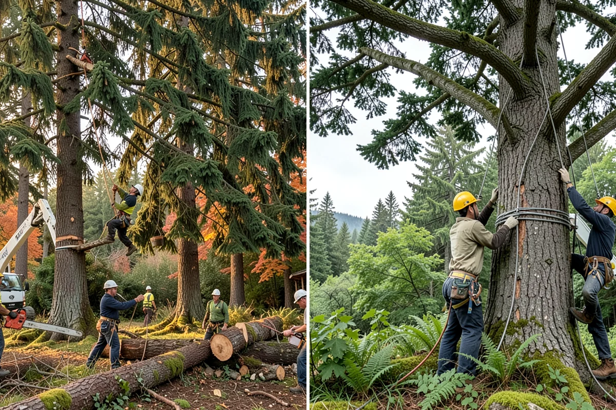 Underbrush clearing in Shoreline, King County, WA - Assess the site and mark features to protect