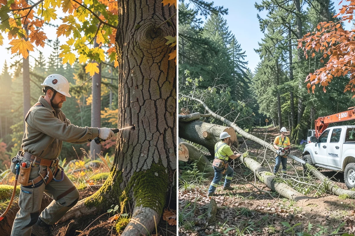 Underbrush clearing in Skykomish, King County, WA - Assess the site and mark features to protect