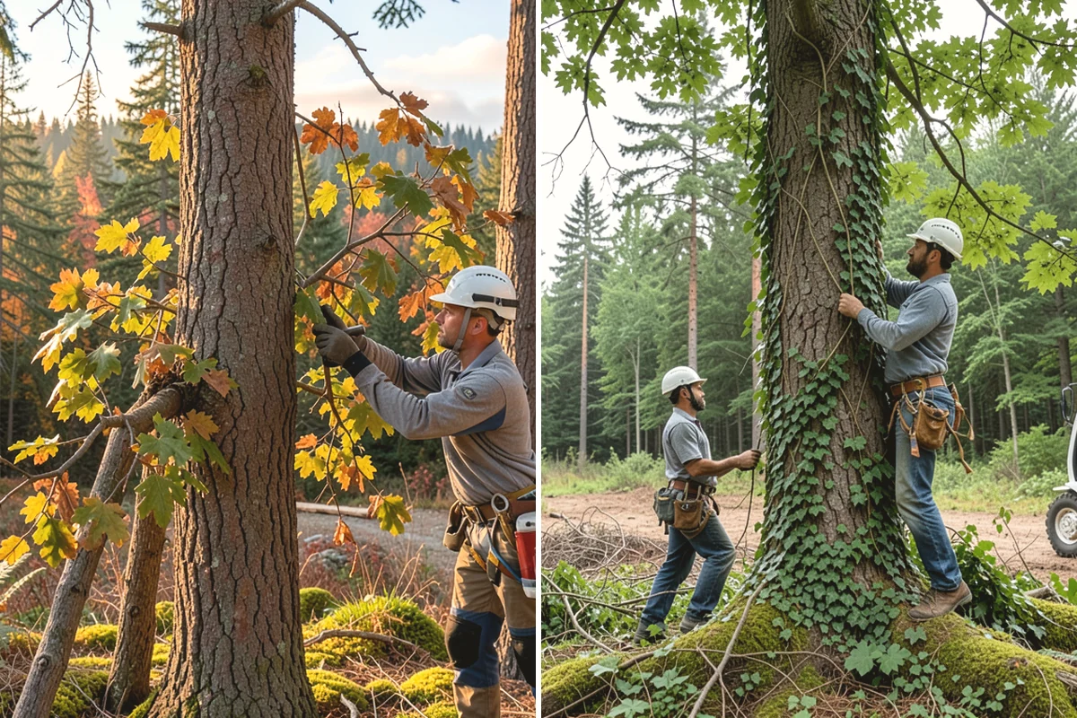 Underbrush clearing in Steilacoom, Pierce County, WA - Assess the site and mark features to protect