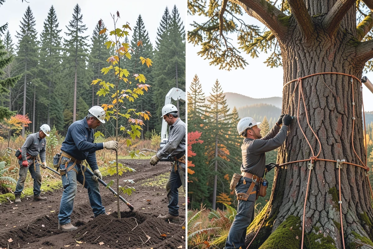 Underbrush clearing in Wilkeson, Pierce County, WA - Assess the site and mark features to protect