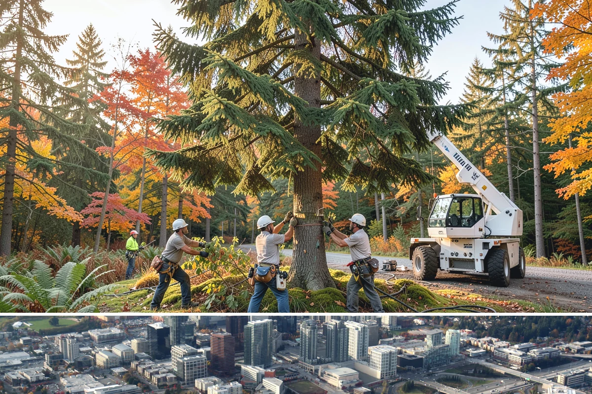 Utility line clearance pruning in Bellevue, King County, WA - Work should follow recognized arboricultural standards matched to specific species timing sensitivities within the Puget Sound...