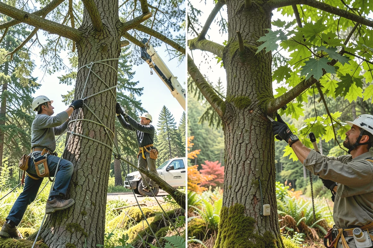 Utility line clearance pruning in Black Diamond, King County, WA - Assess canopy condition and pruning objectives