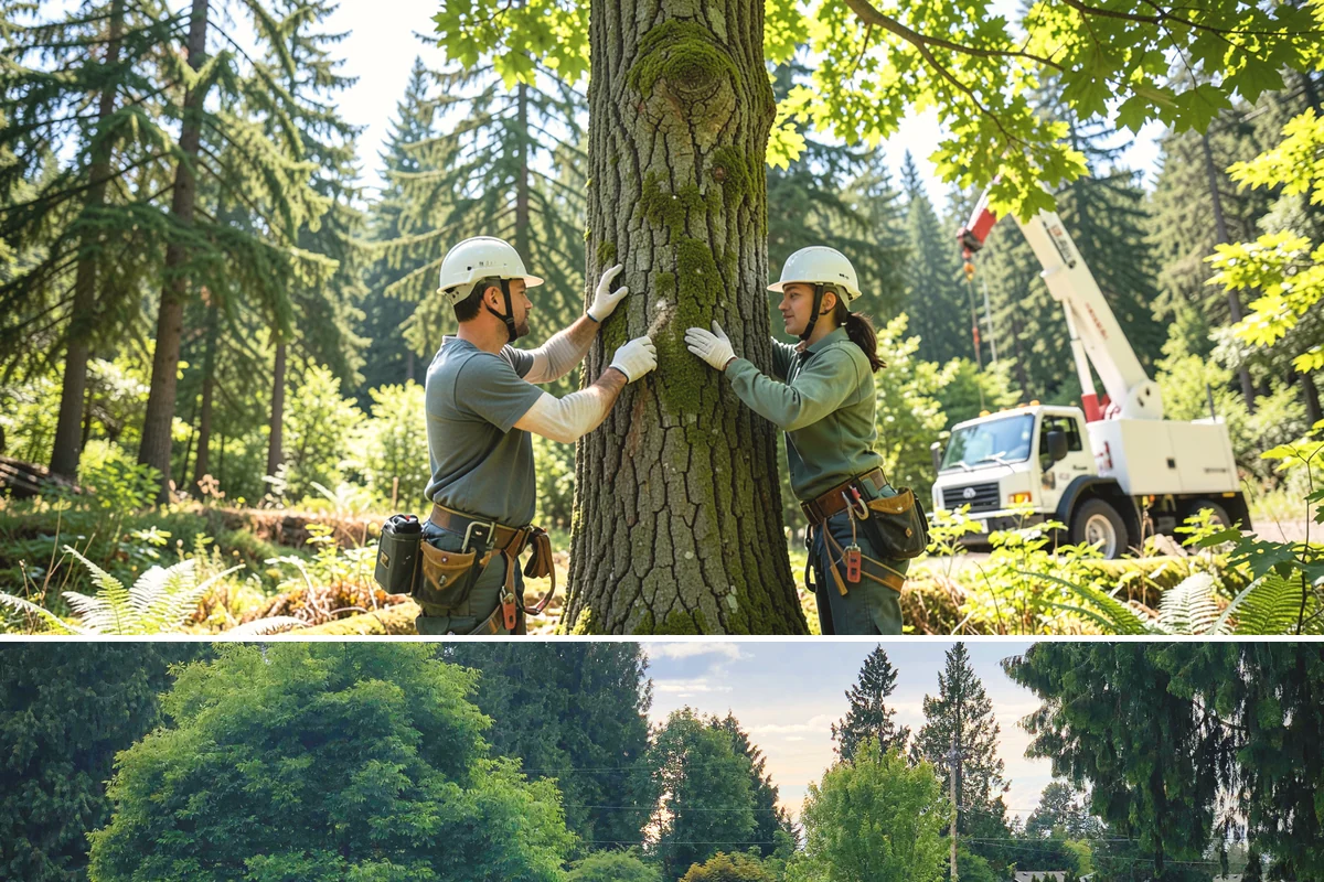 Utility line clearance pruning in Bonney Lake, Pierce County, WA - Work should follow recognized arboricultural standards matched to specific species timing sensitivities within the Puget Sound...